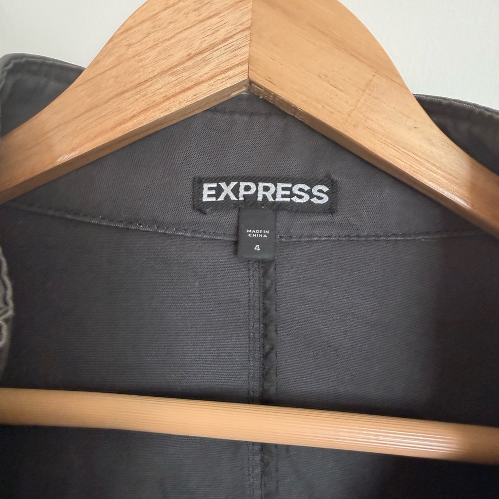 Express Women's Charcoal Bomber Jacket - Picture 2 of 2